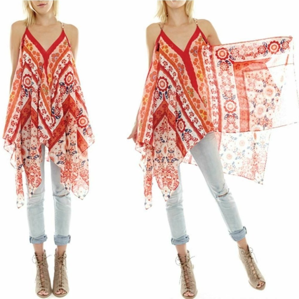 Aratta Peony Handkerchief Tank Top NWT • Medium • Boho